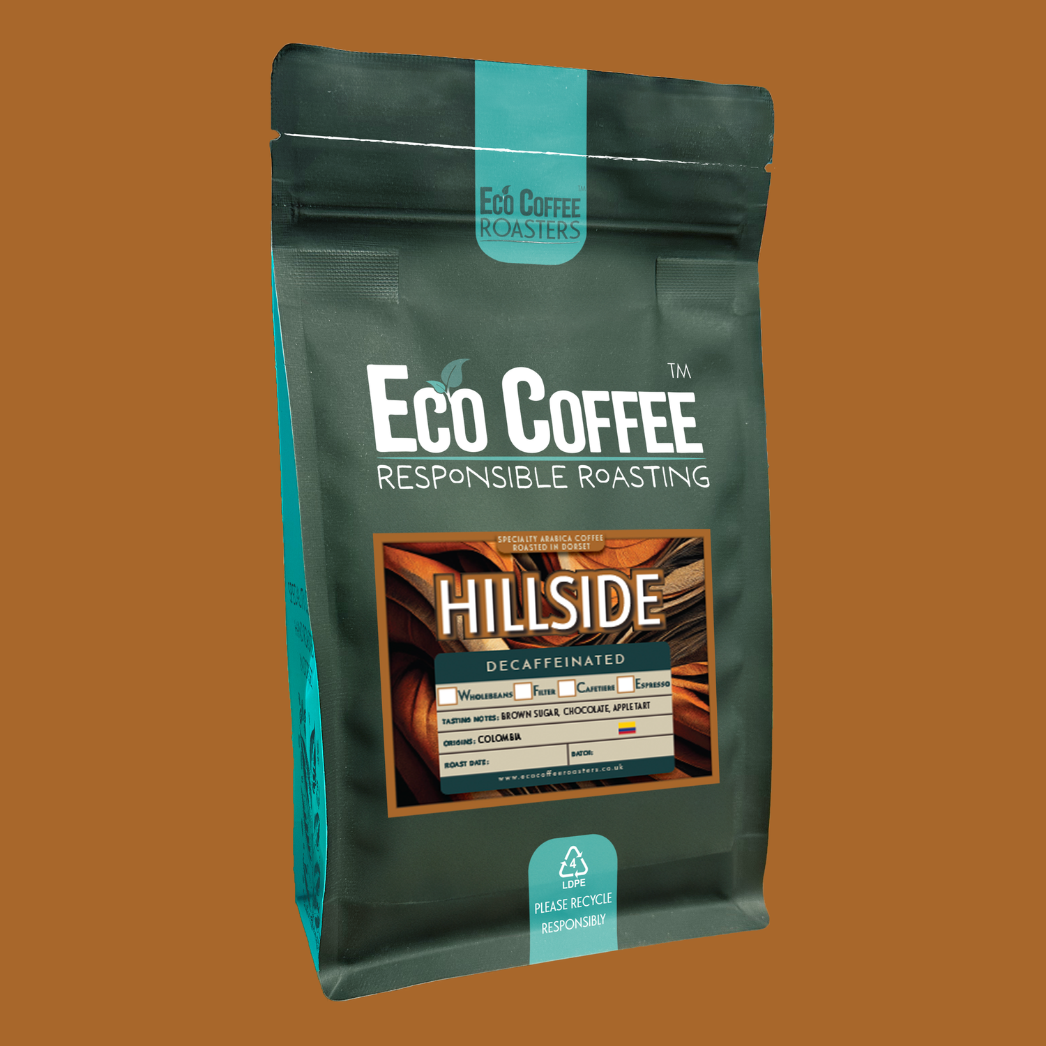 Hillside Decaf Eco Coffee Beans Ground Dorset — The Eco Coffee